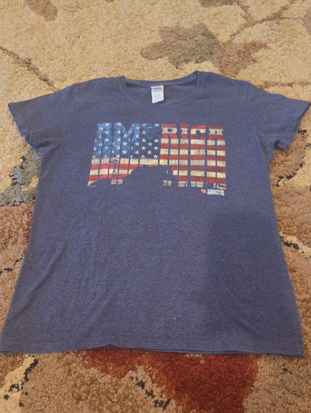 Gildan Heather Blue Heavy Cotton Tee - Tag Detail